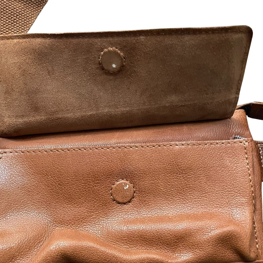Spikes & Sparrow Cognac Leather Belt Bag Fanny Pack Crossbody Waist Bag - Picture 5 of 9